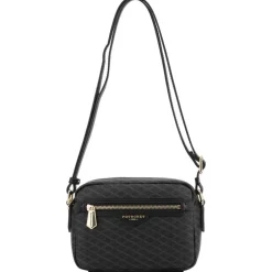 Pourchet Paris 89040 Waves Coated Canvas Bag Noir
