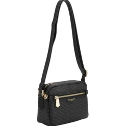 Pourchet Paris 89040 Waves Coated Canvas Bag Noir