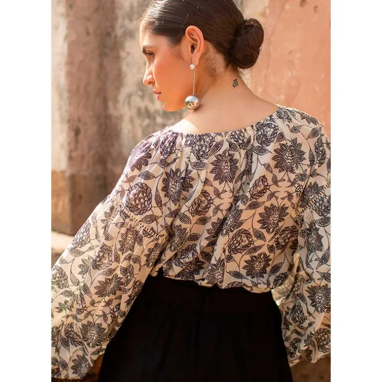 Scarlett Poppies Milas Mirror Blouse Off White