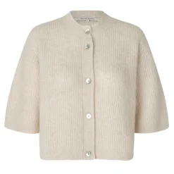 Second Female Andrea Knit Rib Cardigan Pumice Stone